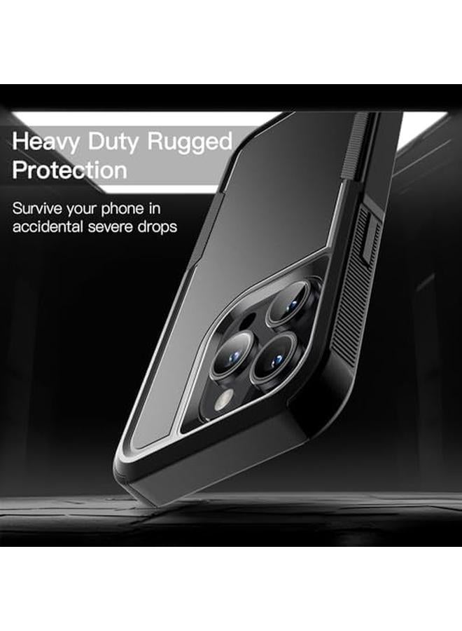 جي تيك حافظة لهاتف آيفون 15 برو ماكس مقاس 6.7 بوصة، طبقة مزدوجة متينة للحماية من الصدمات، غطاء هاتف قوي واقٍ مع ظهر غير لامع أسود - Image 4