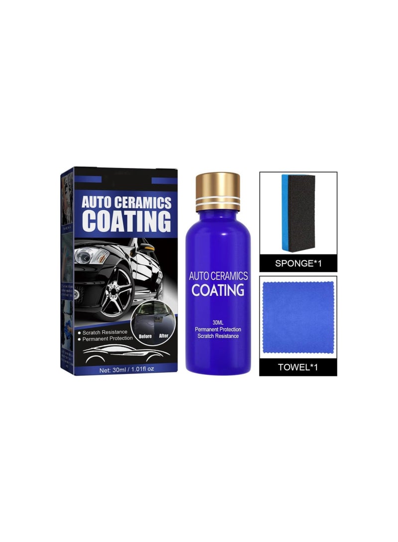 Micro-Molecule Crystal Coating Restoration Care Agent,Ceramic Coating,Liquid Ceramic Coating,Car Wax Ceramic Coating,Ceramic Coating for Wheels,Oleophobic Coating,Wipe on Clear Coat for Cars (1PCS)  - Image 1