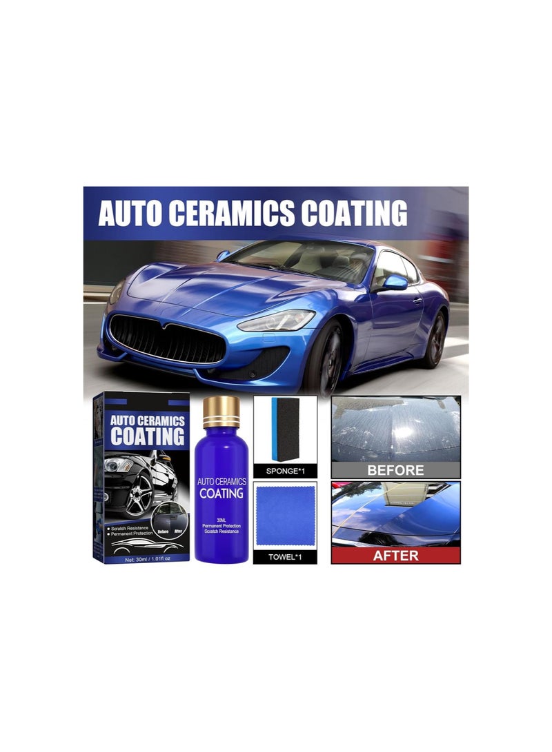 Micro-Molecule Crystal Coating Restoration Care Agent,Ceramic Coating,Liquid Ceramic Coating,Car Wax Ceramic Coating,Ceramic Coating for Wheels,Oleophobic Coating,Wipe on Clear Coat for Cars (1PCS)  - Image 2