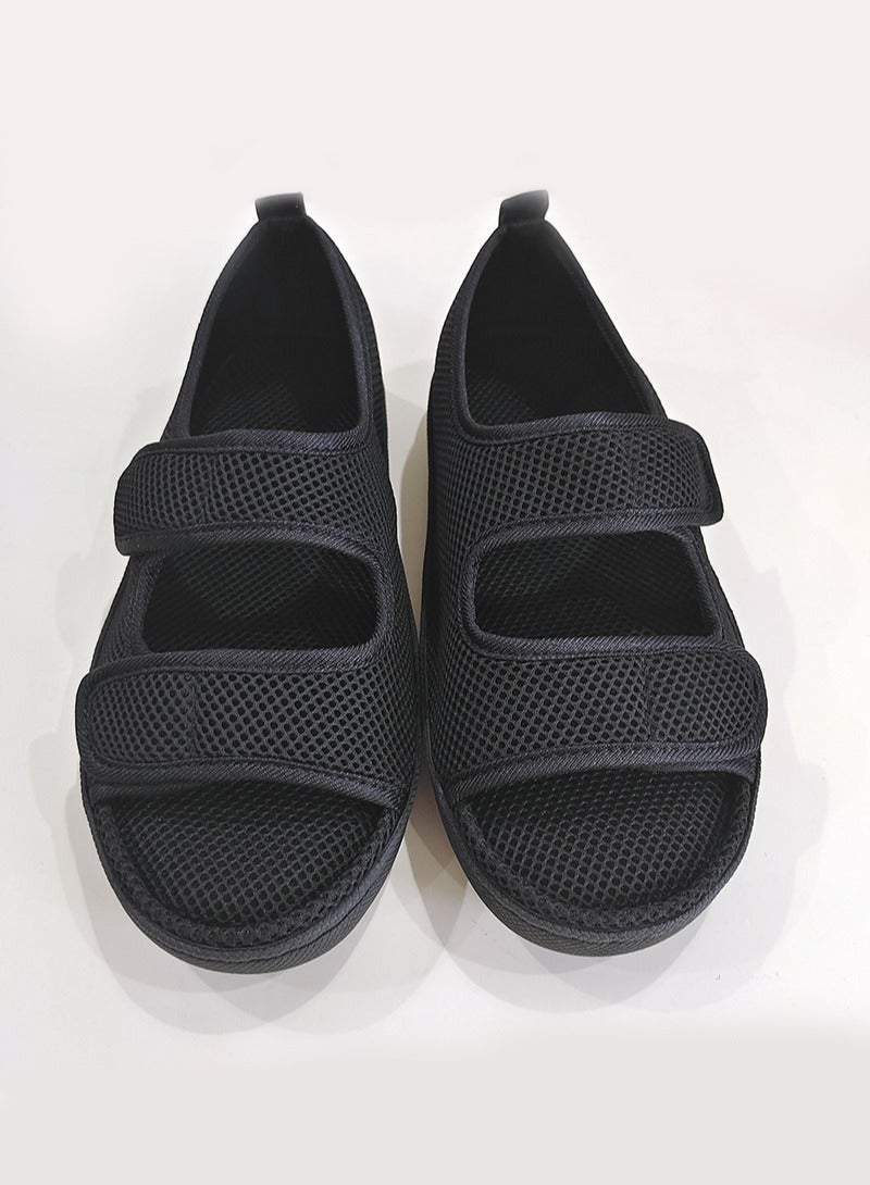 Aikanbo Diabetic Shoes Adjustable Arthritis Edema Slippers for Elderly Extra Wide Width Open Toe Sandals - Image 4