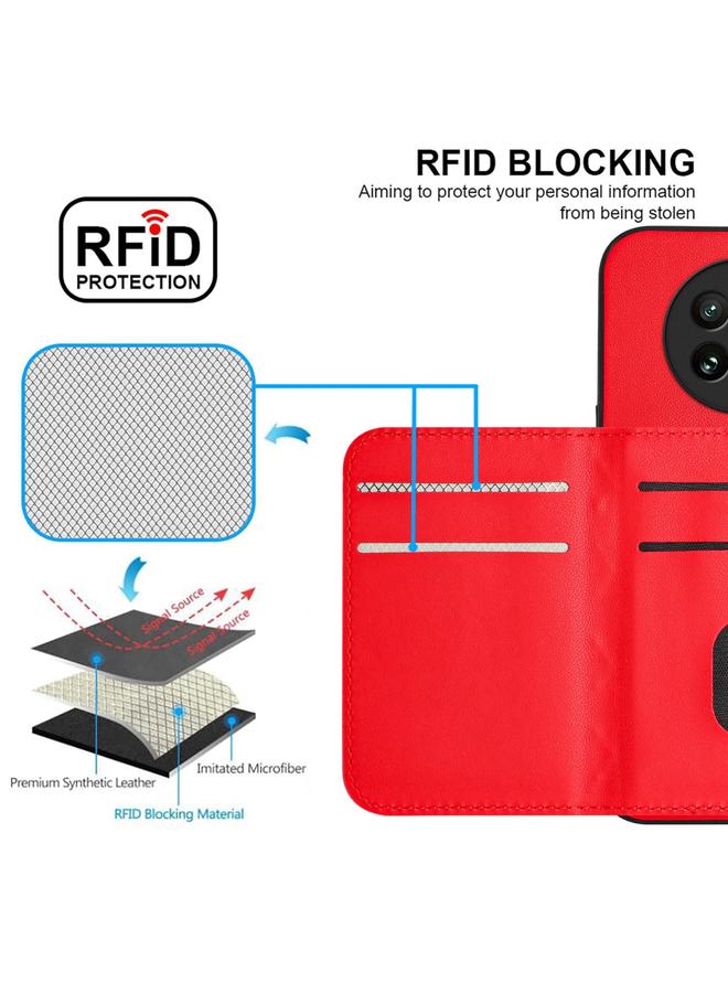 اس-توب جراب لهاتف Realme P1 Pro 5G من الهند، جراب بطاقات بملمس معيني، جراب هاتف RFID مع حبل طويل - Image 4