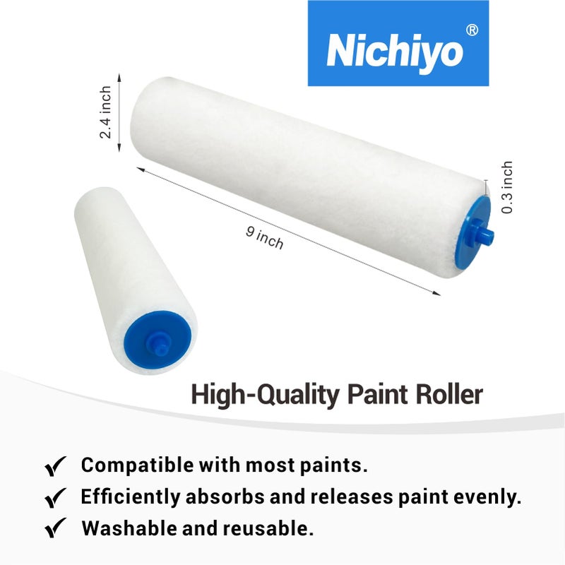 Nichiyo 10 Inch Ceiling Paint Roller with Shield Roller and Shield with Adjustable Head Ceiling Paint Rollers No Drip Roller Splatter-Free Brush Paint Brush for Painting Ceilings Wall (EL01152) - Image 5