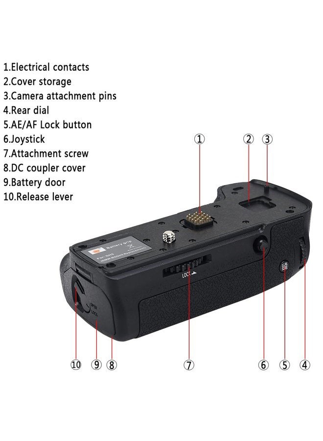 DSTE Replacement for Pro DMW-BGGH5 DMW-BGGH5GK Vertical Composition Battery Grip Compatible Panasonic GH5 GH5S Lumix GH5 Digital Camera as DMW-BLF19 BLF19E - Image 5