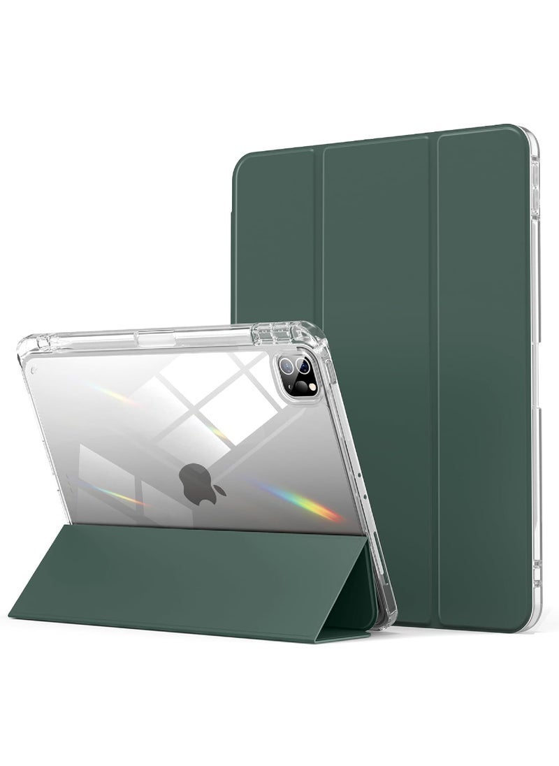 Smart Case for iPad Pro 11 Inch 2024 M4 with Pencil Holder Clear Back Slim Tri-fold Folio Stand Shell Tablet Cover for iPad Pro 11” 2024 5th Generation - Image 1
