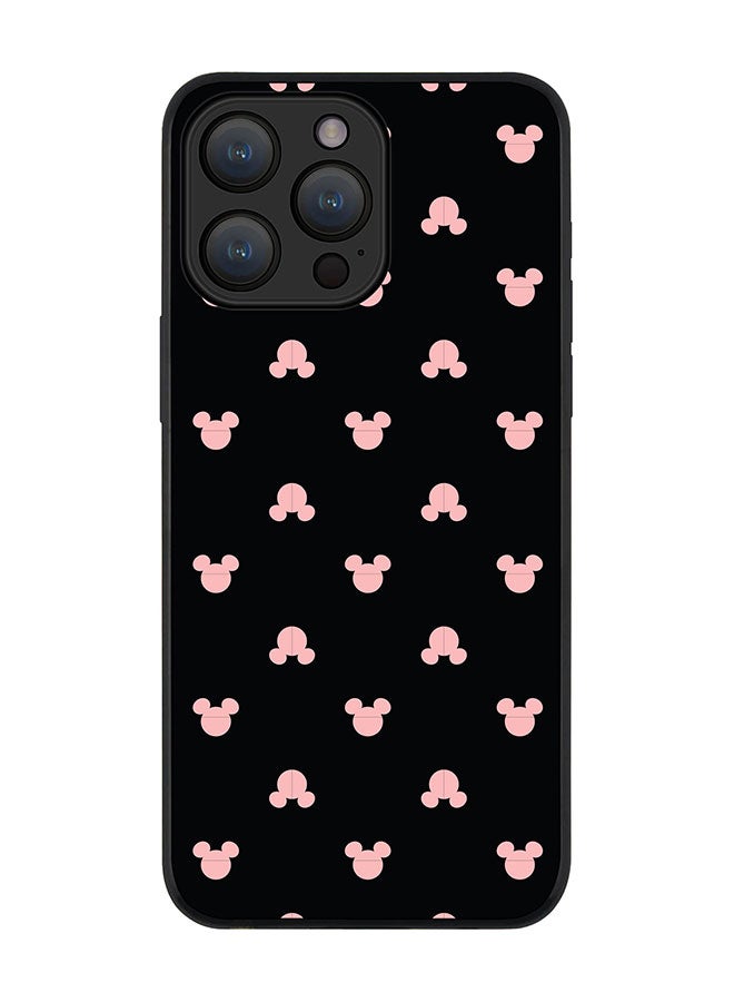 Stylizedd Cover for iPhone 15 Pro Max Case Rugged Black Slim fit Soft Flexible Anti Drop TPU Gel Thin Protective Phone Cases - Mickey Print - Image 1
