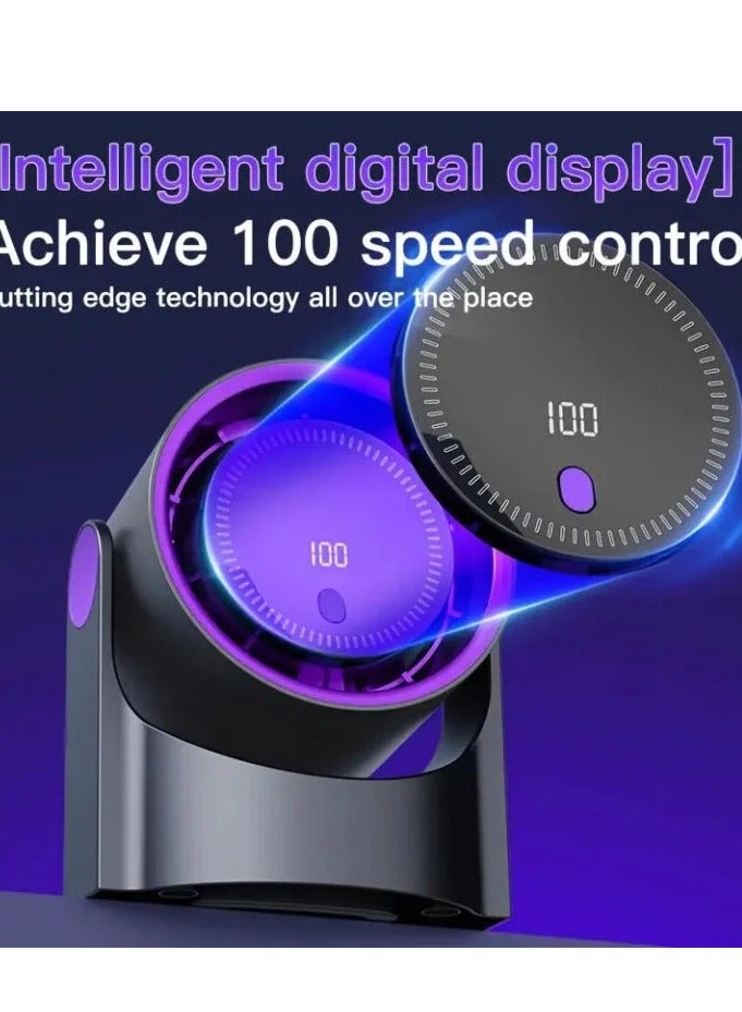 مروحة قابلة للتعديل مع شحن USB وشاشة رقمية - Image 4