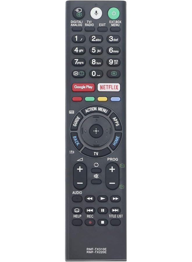 The Bros NEW RMF-TX310E Replaced Voice Remote for Sony Bravia LED TV KD-43XF8096 KD-43XF7596 KD-43XE8396 KD-43XE8099 KD-43XE8096 KD-43XE8088 KD-43XE8077 KD-43X E8005 KD-43XE8004 KD-55XG8096 - Image 1