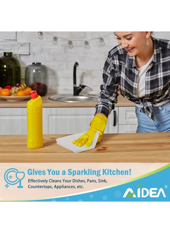 AIDEA - Microfiber Cleaning Cloths White-8PK, Strong Water Absorption, Lint-Free, Scratch-Free, Streak-Free, Dish Towels White (11.5in.x11.5in.) - Image 1