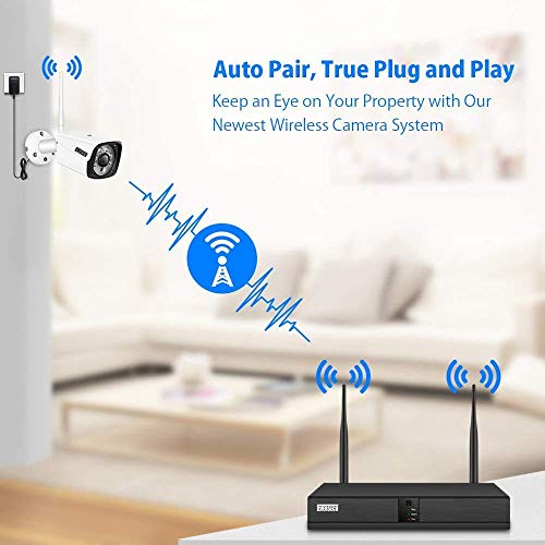 Eversecu 4CH Smart Wireless Security Camera System 4pcs 2K 3MP Outdoor Cameras & DVR Kit Support Face Capture/Record&Playback, Line Crossing/Intrusion Detection, Smartphone PC Remote View - Image 4