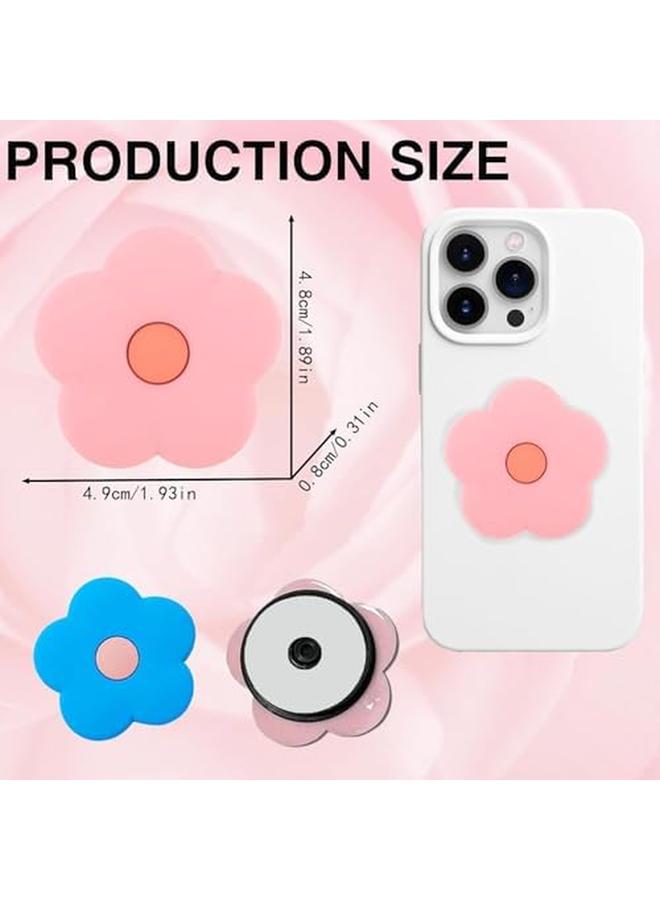 إيروريكس حامل هاتف من السيليكون مكون من 5 قطع على شكل زهرة، حامل هاتف خلوي ثنائي الأبعاد قابل للطي والتمدد، ملحق للهواتف الذكية والأجهزة اللوحية، حامل علوي قابل للتبديل ومقبض للهواتف الذكية والأجهزة اللوحية - Image 2