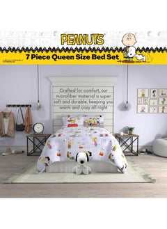 Franco Franco Collectibles Peanuts Multi Character Bedding 7 Piece Super Soft Comforter and Sheet Set with Sham, Queen  - Image 4