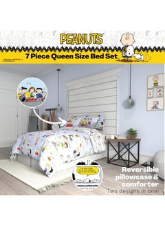 Franco Franco Collectibles Peanuts Multi Character Bedding 7 Piece Super Soft Comforter and Sheet Set with Sham, Queen  - Image 5