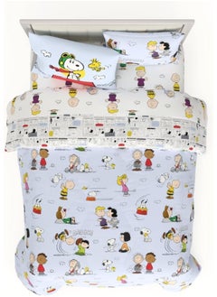 Franco Franco Collectibles Peanuts Multi Character Bedding 7 Piece Super Soft Comforter and Sheet Set with Sham, Queen  - Image 1