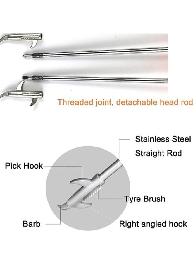 No branded - 2 Pieces Car Tire Cleaning Hooks Tire Stone Remover Tool for Car Motor Bike Tires Stainless Steel Hook Car Tire Cleaning Tools - Image 1