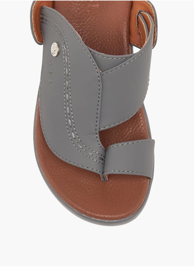 LBL by Shoexpress Boys Textured Slip-On Arabic Sandals  - Image 3