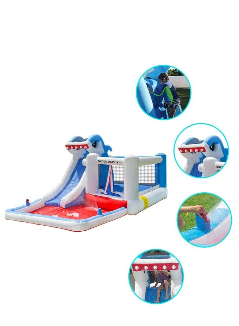 GT-Wheel Shark Design Inflatable Water Slide For Children ( Big Shark) - Image 4