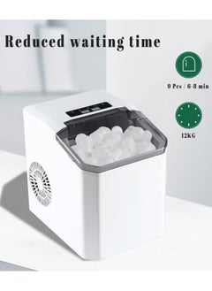 JoyousSto Bullet Ice Cube Maker 12kg/24 Hrs Ice Making Capacity with 9pcs Ice in 8 Minutes Per Cycle|1.3 L Water Container Capacity with LED Indicator 1.3 L 110 W WHITE  - Image 3