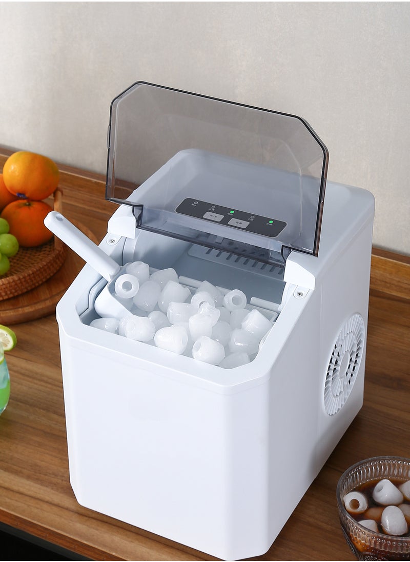 JoyousSto Bullet Ice Cube Maker 12kg/24 Hrs Ice Making Capacity with 9pcs Ice in 8 Minutes Per Cycle|1.3 L Water Container Capacity with LED Indicator 1.3 L 110 W WHITE  - Image 1