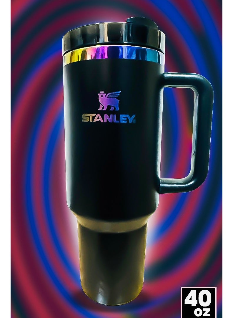 ستانلي Stanley 40oz Tumbler Stainless Steel Travel Mug with Reusable Straw BPA Free Eco Friendly and Dishwasher Safe Built with Leakproof FlowState Lid and Double Wall Insulation to Keep Drinks Hot for 16 Hours and Cold for 24 Hours Slim Base Compatible with Most Car Cup Holders and Durable Ergonomic Handle for Easy Use at Home Work Travel or Outdoors  - Image 1