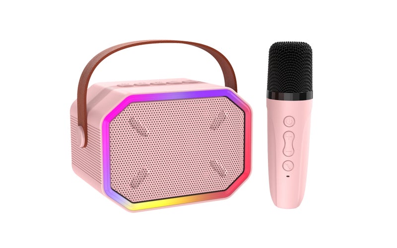 In-Stock Colorful Bluetooth Speaker For Home Use, Wireless Karaoke Speaker With Microphone, Portable Home Ktv Wireless Microphone - Image 1