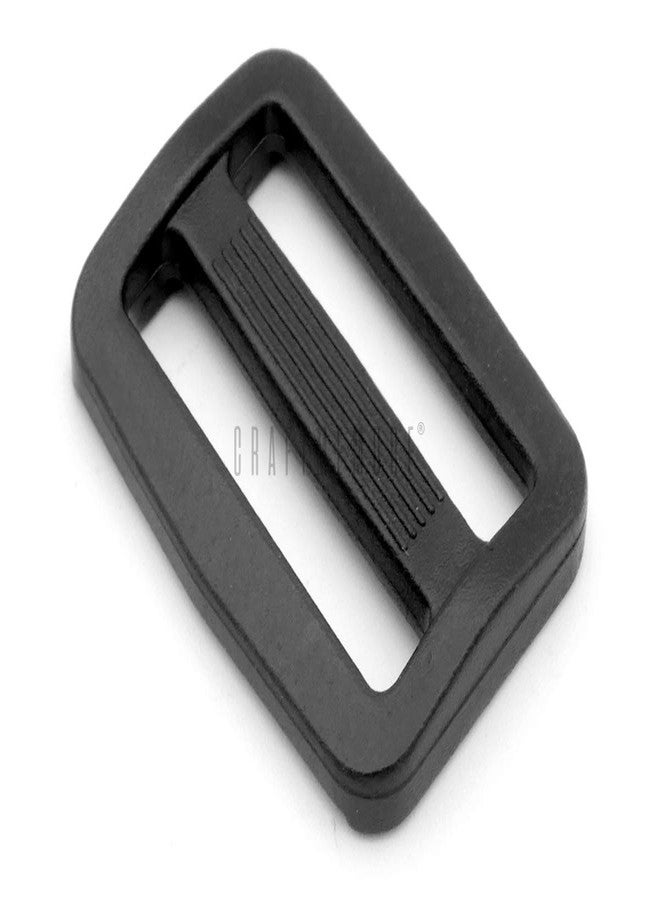 CRAFTMEMORE Plastic Slide Buckle Rectangle Ring Triglide Slider Loop Belt Keeper Bar Slider Strap Adjuster Purse Making 6pcs (1-1/4 Inch) - Image 1