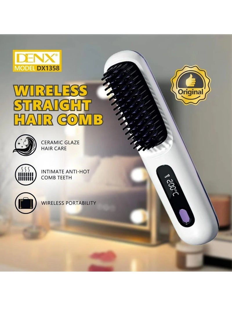 دينكس مشط فرد الشعر اللاسلكي Straighter مع 3 إعدادات للحرارة تصل إلى 200 درجة - Image 3