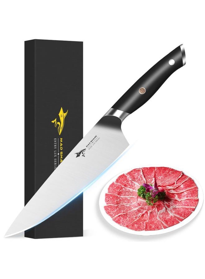 MAD SHARK Kitchen Knife with Stainless Steel Razor Sharp Blade and Ergonomic Handle,Ultra Sharp, Best Choice for Home Kitchen and Restaurant 8inch-ck Silver MD-Chef Knife - Image 1
