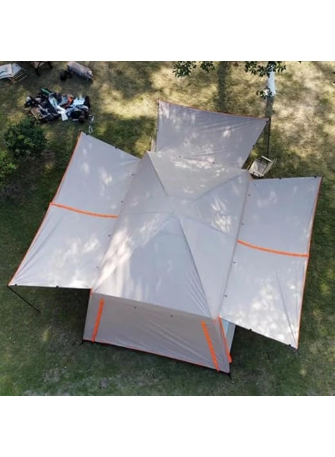 BlueFire New 8-12 Person Automatic Double Layer Camping Tent - 2 Bedrooms & Living Room Family Cabin Tent, Waterproof PU6000mm, Sunproof UV50+, Easy Setup 5-Minute Portable Outdoor Tent for Family Camping & Beach Trips - Image 4