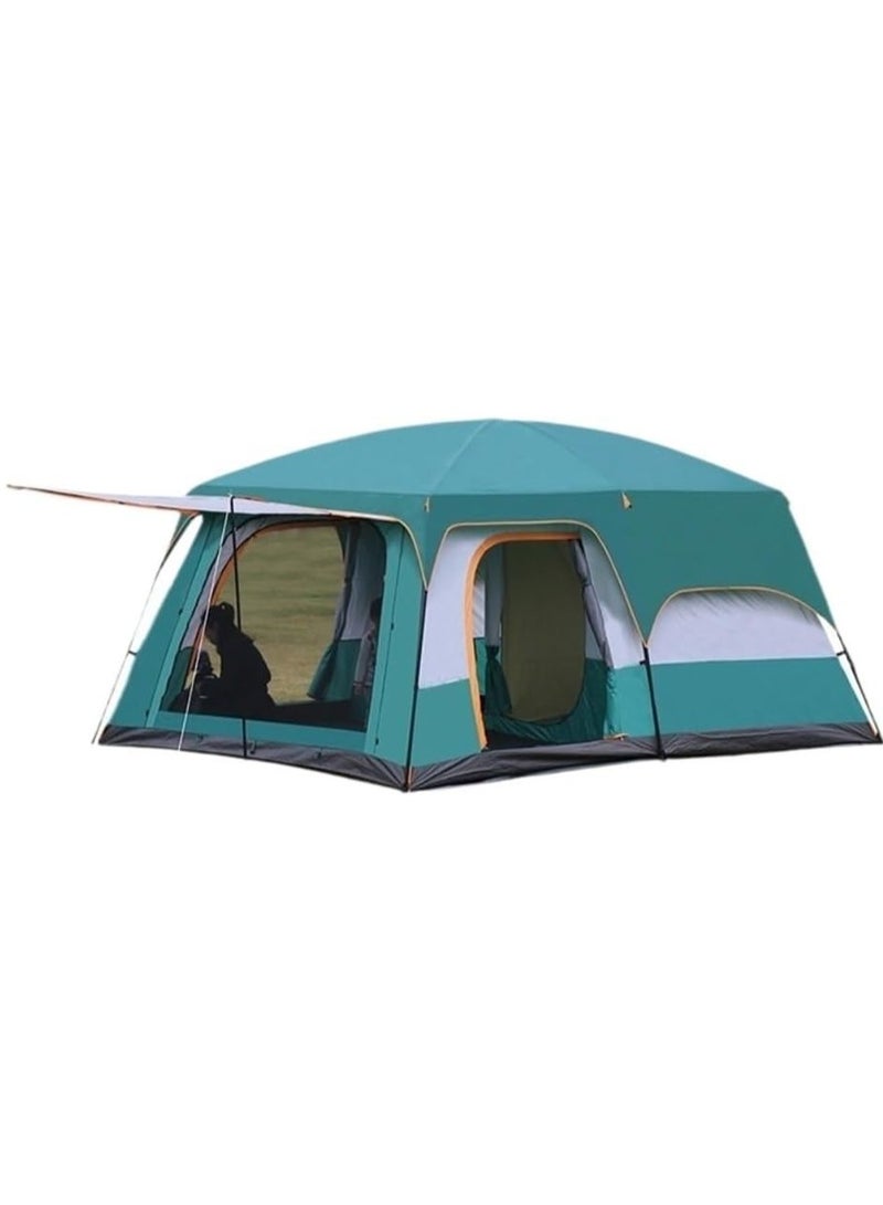 BlueFire New 8-12 Person Automatic Double Layer Camping Tent - 2 Bedrooms & Living Room Family Cabin Tent, Waterproof PU6000mm, Sunproof UV50+, Easy Setup 5-Minute Portable Outdoor Tent for Family Camping & Beach Trips - Image 1