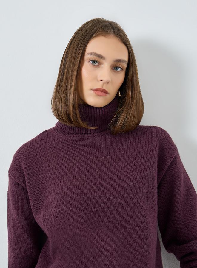 ستايلي سويتر واسع بياقة عالية - Image 3