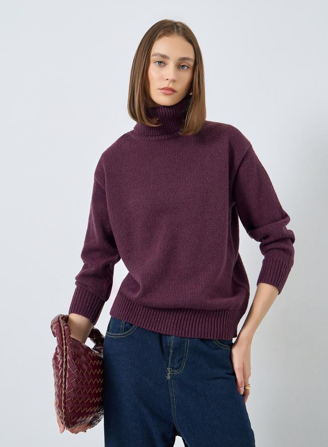 ستايلي سويتر واسع بياقة عالية - Image 1