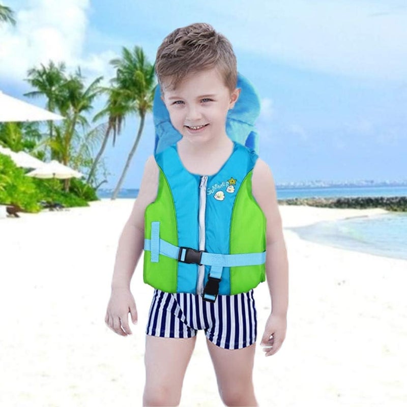 klarako Swim Trainer Vest with Head Supportive, Adjustable Safety Strap , Kids swim vest, L, Up to 36 lbs - Image 3