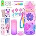 ASIOWELY Decorate Your Own Water Bottle Kits for Girls Age 412 Flower Diamond Painting Art and Crafts for Boys Age 46810 Fun Gifts Toys for School Birthday Valentines Day - Image 3