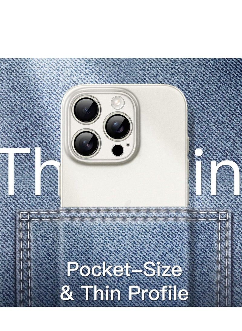 MUNTAQI Ultra Slim (0.35mm Thin) Case for iPhone 16 Pro 6.3 Inch – Camera Lens Full Protection, Lightweight Matte Finish PP Hard Minimalist Cover (Natural Titanium) | Anti-Fingerprint & Non-Yellowing - Image 5