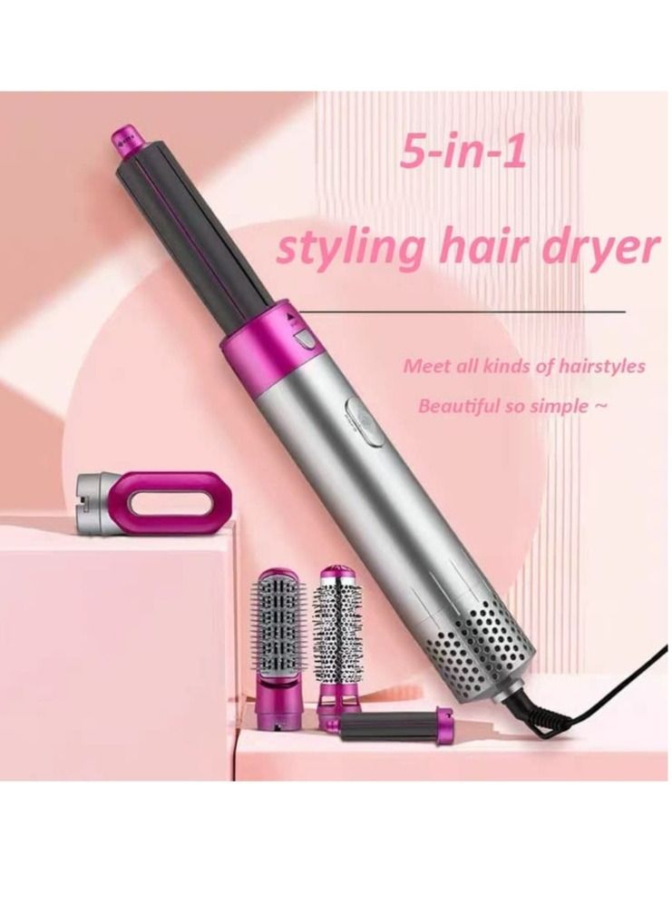 ELTRAZONE 5 in 1 one-step hair dryer and volumizer hot air brush for Straightening Curling Drying - Image 3