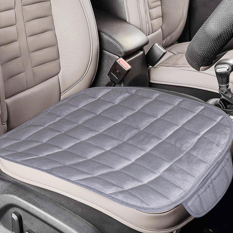 TEKCOOL Comfortable Ultra-Soft Memory Foam Car Seat Cushion Cover with Non-Slip Grip and Storage Pouch – Universal Fit, Easy-Care, All-Season (Gray Front 1PC) - Image 1