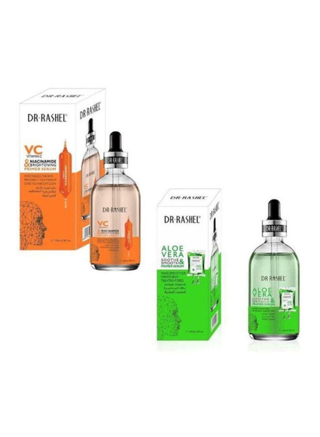DR. RASHEL Vitamin C Primer Serum -100ml+Aloe Vera Primer Serum Orange/Green 200ml - Image 1