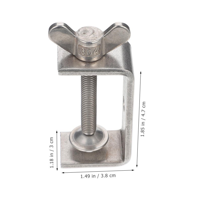 Heavy Duty Stainless Steel C Clamp 47mm Wide Jaw for Woodworking and Pipe Clamping - Image 3