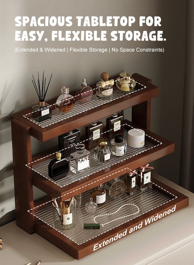 Forthcan 3-Tier Wooden Cup Organizer Rack, Multi-Functional Storage Shelf with Wood and Acrylic Design, Coffee Mug Holder for Kitchen, Bathroom, Home, and Coffee Bar - Image 4