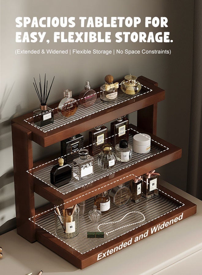 Forthcan 3-Tier Wooden Cup Organizer Rack, Multi-Functional Storage Shelf with Wood and Acrylic Design, Coffee Mug Holder for Kitchen, Bathroom, Home, and Coffee Bar - Image 5