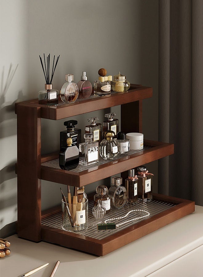 Forthcan 3-Tier Wooden Cup Organizer Rack, Multi-Functional Storage Shelf with Wood and Acrylic Design, Coffee Mug Holder for Kitchen, Bathroom, Home, and Coffee Bar - Image 3