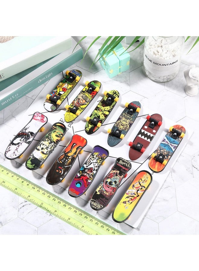 Zhanmai 36 Pieces Mini Finger Skateboard Toy Skateboard Finger Boards with Double Sided Pattern Creative Fingertip Movement Toys for Birthday Goodie Bag Stuffers - Image 4