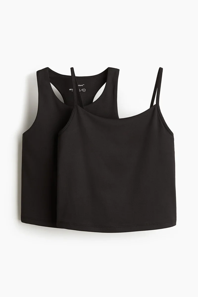 H&M 2-pack sports tops in DryMove