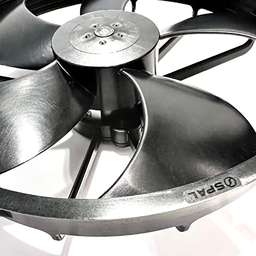 SPAL مروحة مكثف رادياتير SPAL 30103131 7.2" بقدرة 12 فولت ذات أداء عالي وشفرات منحنية 398 cfm VA75-A101-90A 12V - بديل لـ Polaris 2413007 وغيرها مع مجموعة موصل أنثوي - Image 4