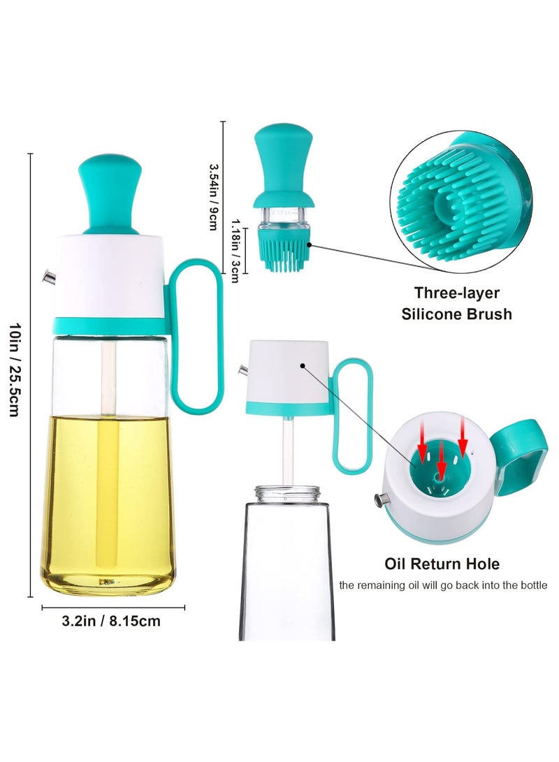 2 in 1 Glass Oil Dispenser Bottle, Oil Dropper With Silicone Brush 630 ml (Assorted Color) - Image 4