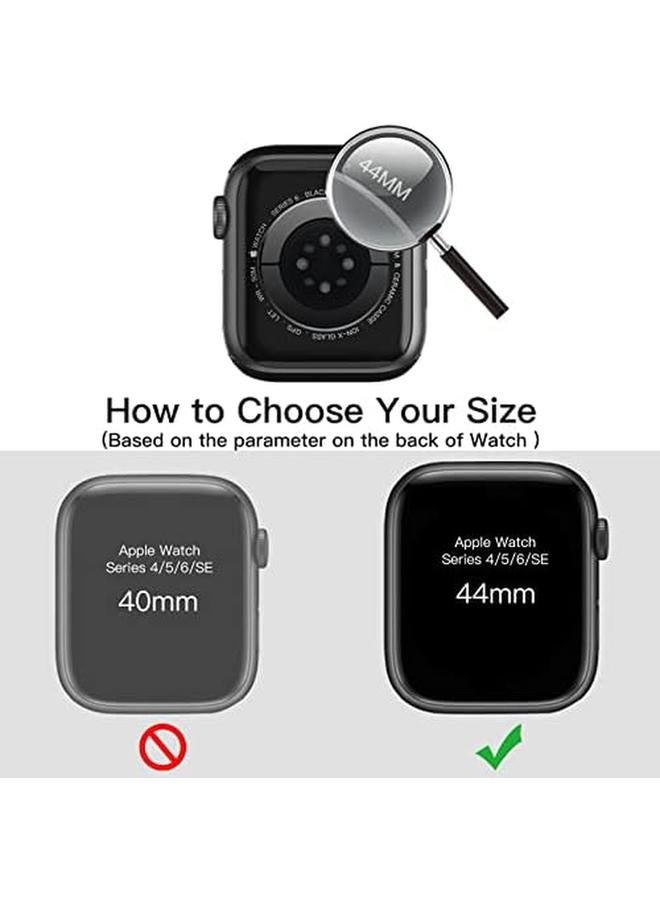 Jetech Case With Screen Protector Compatible With Apple Watch Se 2022 2020 Series 6 5 4 44Mm Overall Protective Cover Built In Tempered Glass Film High Sensitivity 2 Pack Starlight - Image 3