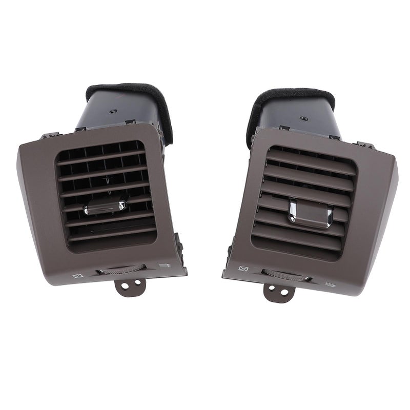 1 Pair Car Air Vent Outlet Improved Air Flow Driver and Passenger Side Dashboard AC Air Vent for Prado J120 2002 to 2009 Grey - Image 1