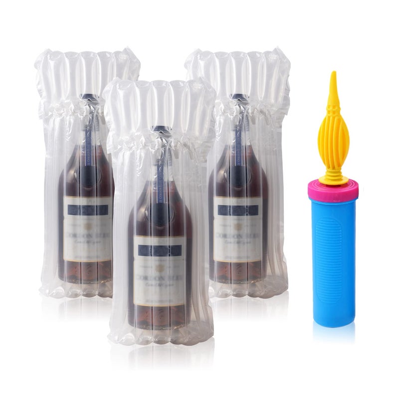 Wine Bottle Protector Bags Luggage for Airplane Travel 36 Pack Inflatable Liquor Bottle Shipper Wine Shipping Packaging Sleeve Bubble Cushion Wrap for Packing Alcohol Whiskey Beer Glass 70m