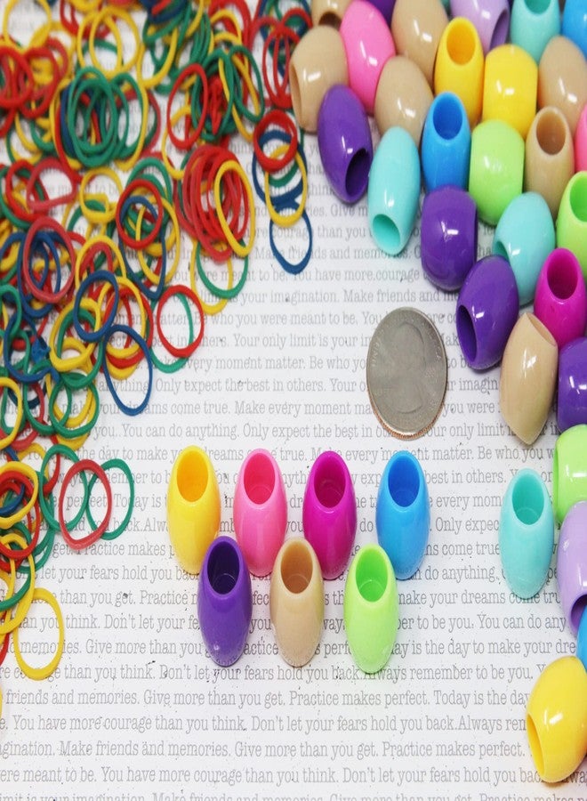 koko Pony Beads, 60 PCs X-Large 18x15 mm, Premium Rubber Craft Beads, Spring Mix (BP-1310NEMK) - Image 5