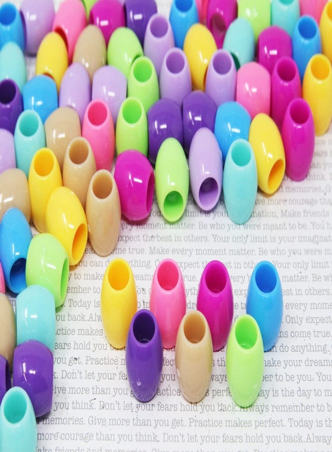 koko Pony Beads, 60 PCs X-Large 18x15 mm, Premium Rubber Craft Beads, Spring Mix (BP-1310NEMK) - Image 3